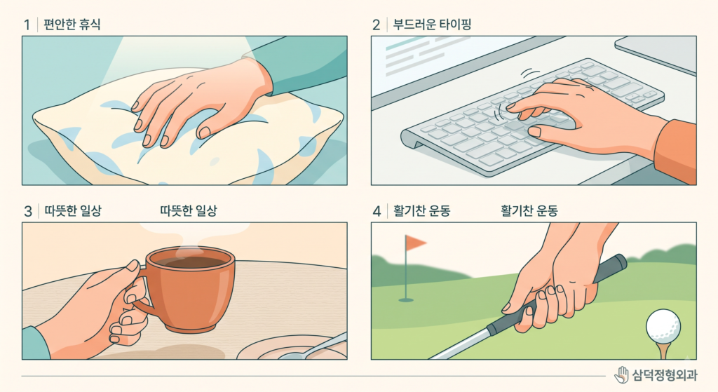 주차별 손가락 사용 가능 범위 일러스트